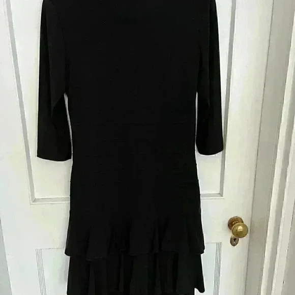 BNWT Nueva Black Tiered/ Ruffle Dress Size 8 - Picture 9 of 13